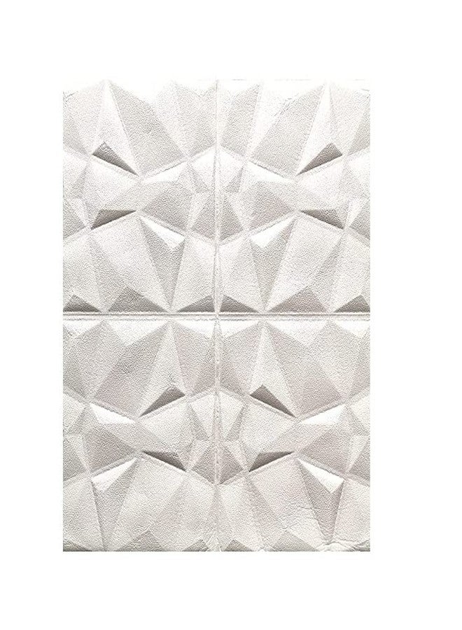 Lukzer 4PC 3D Foam Wallpaper Hard Waterproof Wall Sticker for Home, Bedroom, Office, Living Room, Café Decoration (Diamond / 70 x 70cm) - Image 2